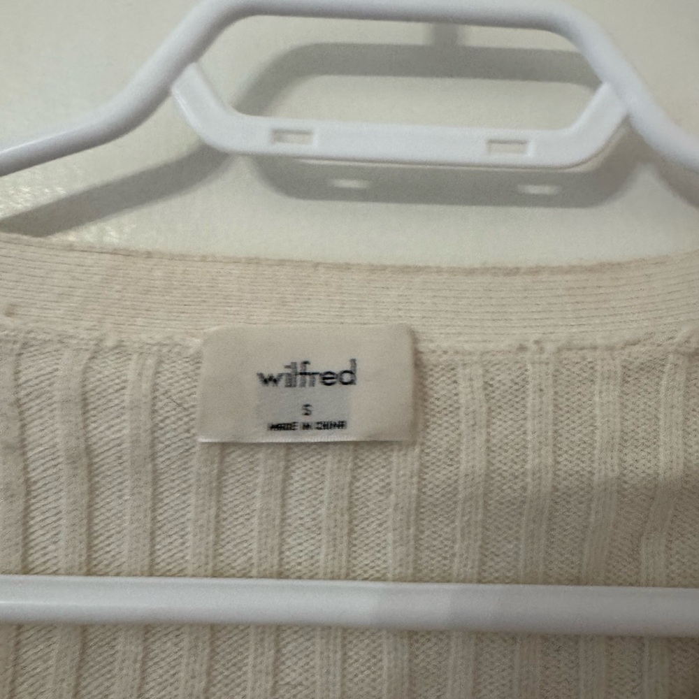Wilfred Ivory Ribbed Cardigan - Picture 3 of 3